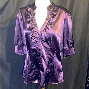 Apt 9 V neck button up top